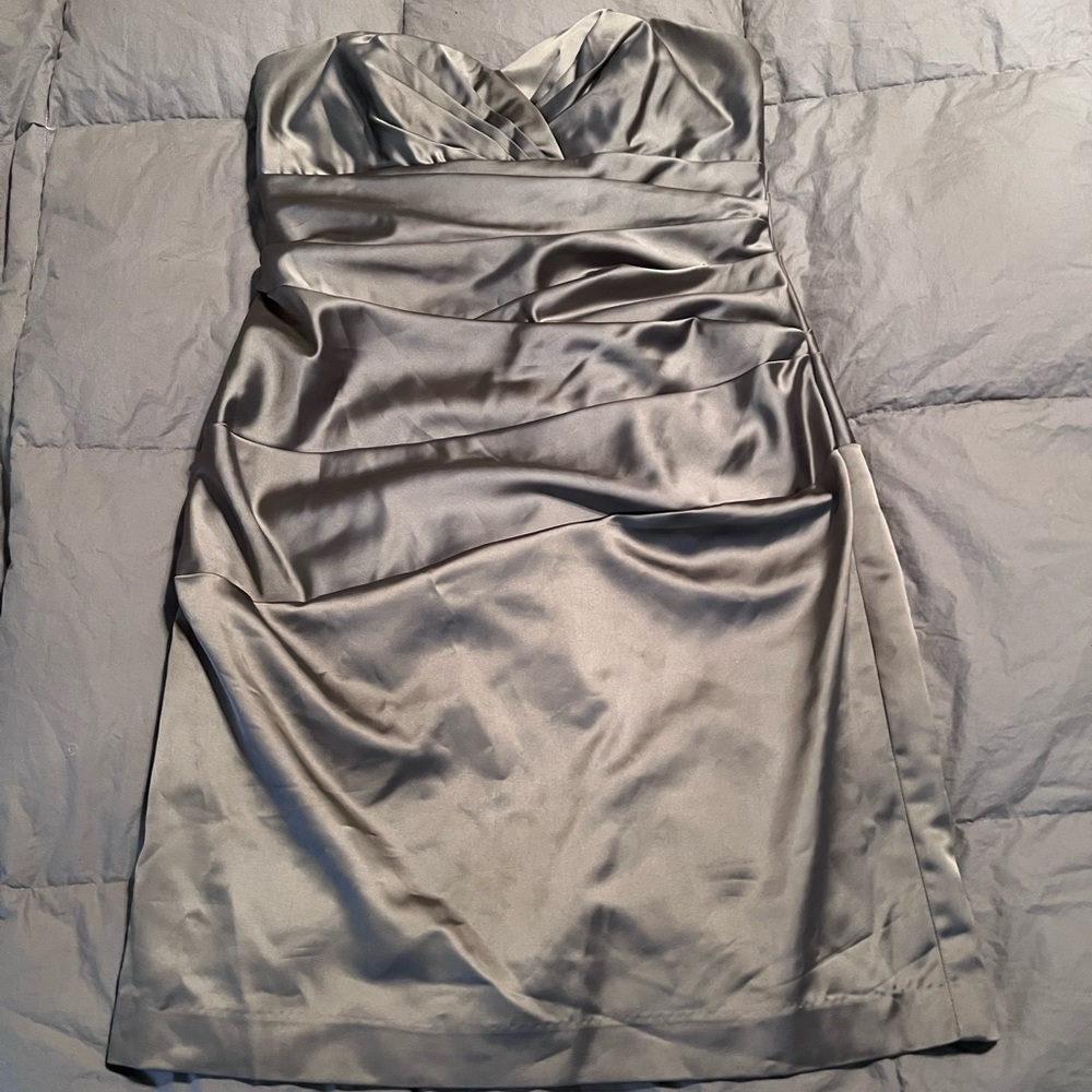 Davids Bridal Bridesmaid Dress Silver